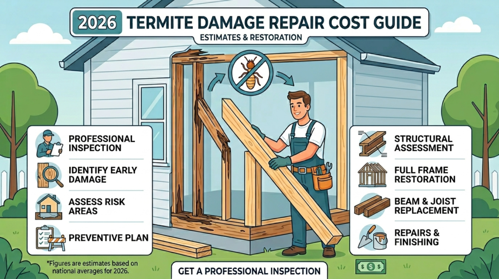 How Much Does Termite Damage Repair Cost in 2026.